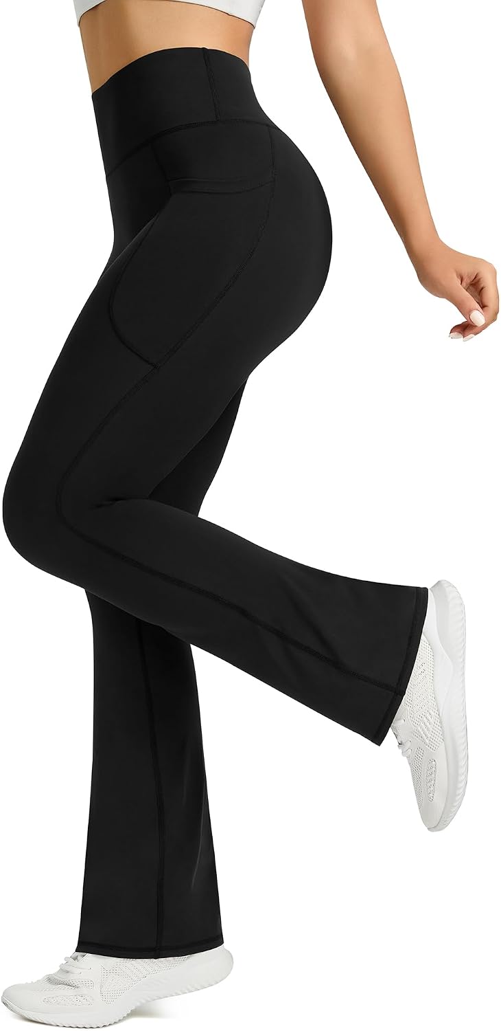 Flared Yoga Pants with Pockets