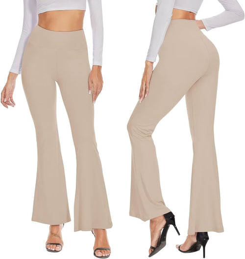 Flared Leggings Women Yoga Pants High Waisted Stretchy Trousers UK